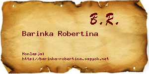 Barinka Robertina névjegykártya