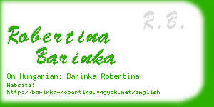 robertina barinka business card